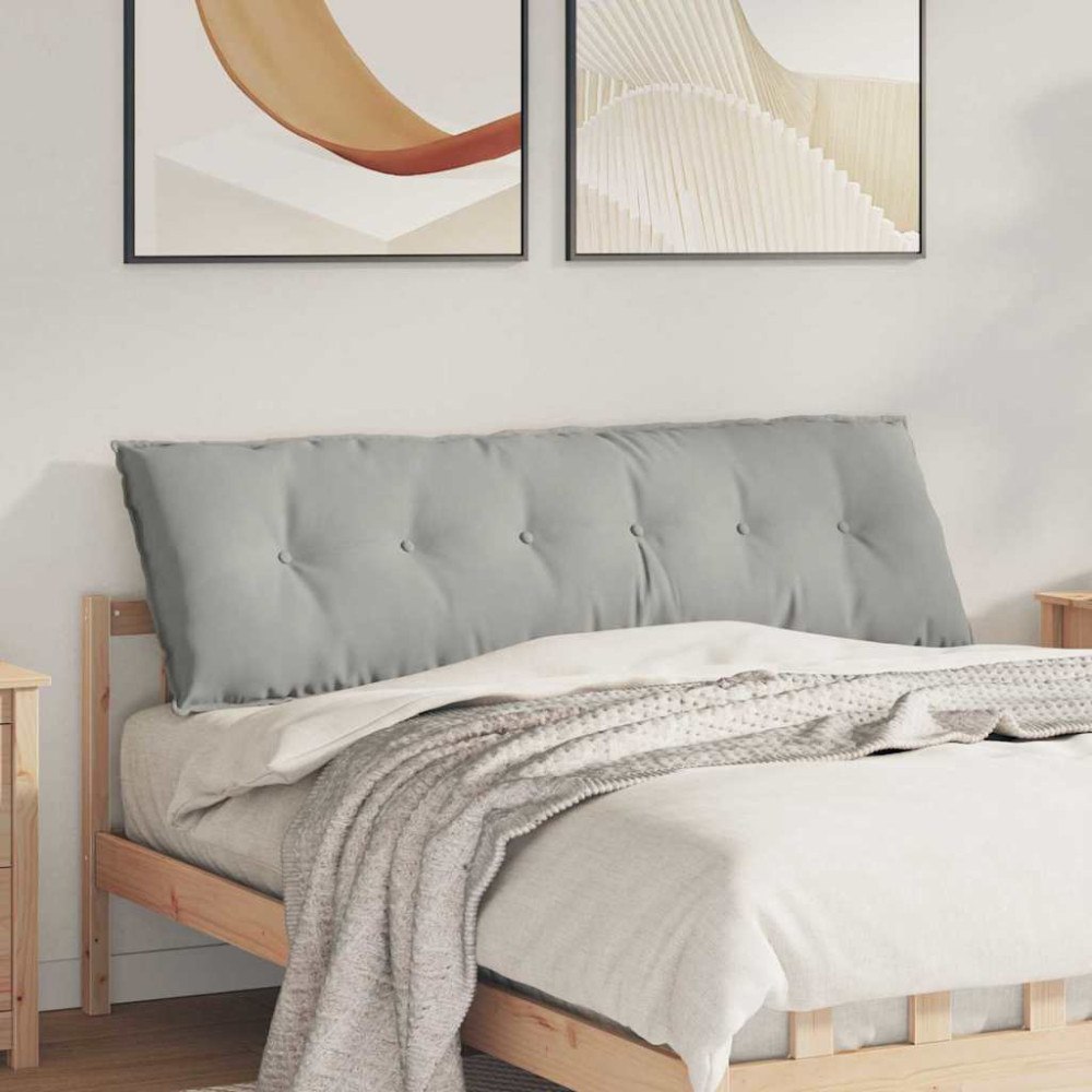 vidaXL Ryggkudde Ljusgrå 160 x 50 cm Mikrofiber Tyg