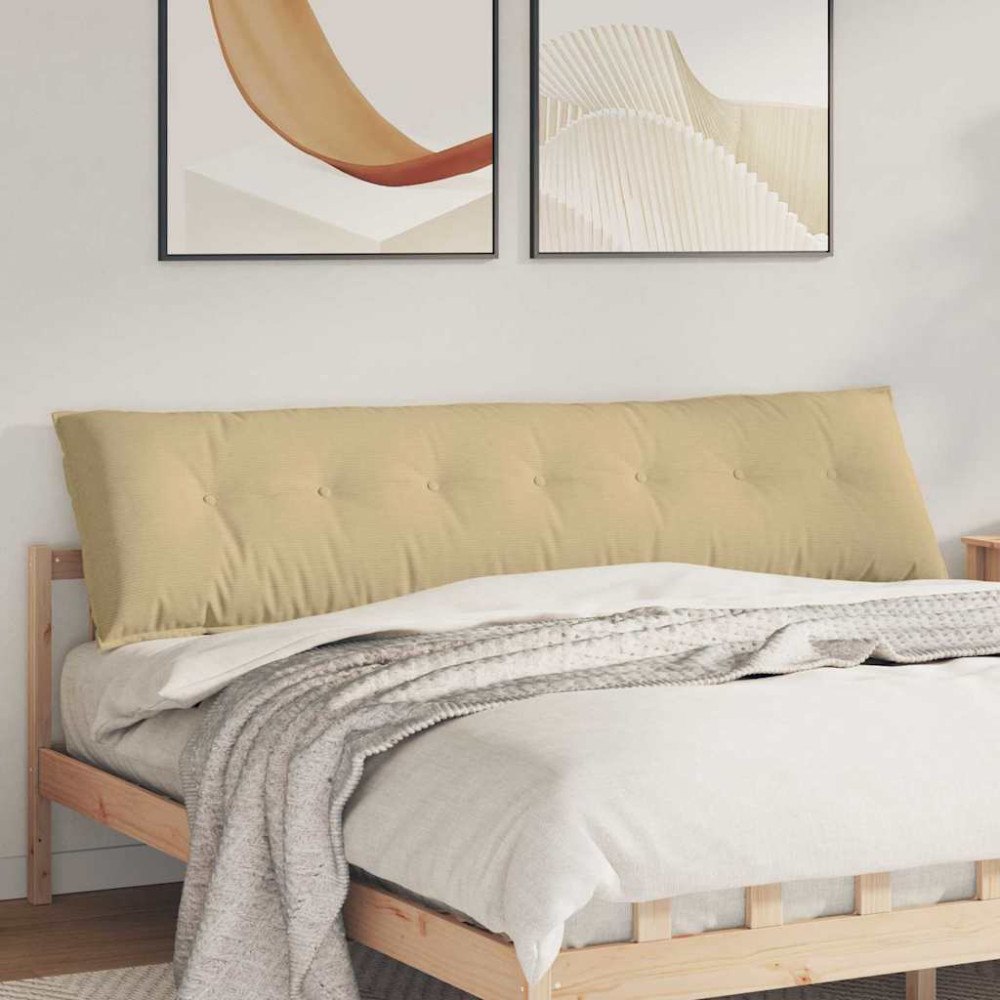 vidaXL Ryggkudde Grågrön 200 x 50 cm Kordread tyg