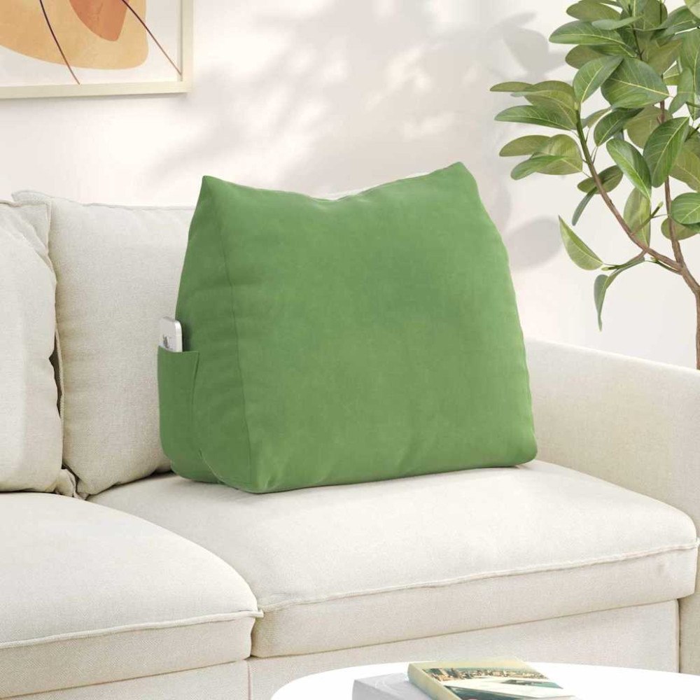 vidaXL Ryggkudde Ljusgrön 60 x 20 x 50 cm Kordread tyg