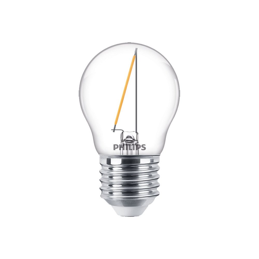 Philips Philips - LED-glödlampa med filament - form: P45 - klar finish - E27 - 1.4 W - varmt vitt ljus - 2700 K