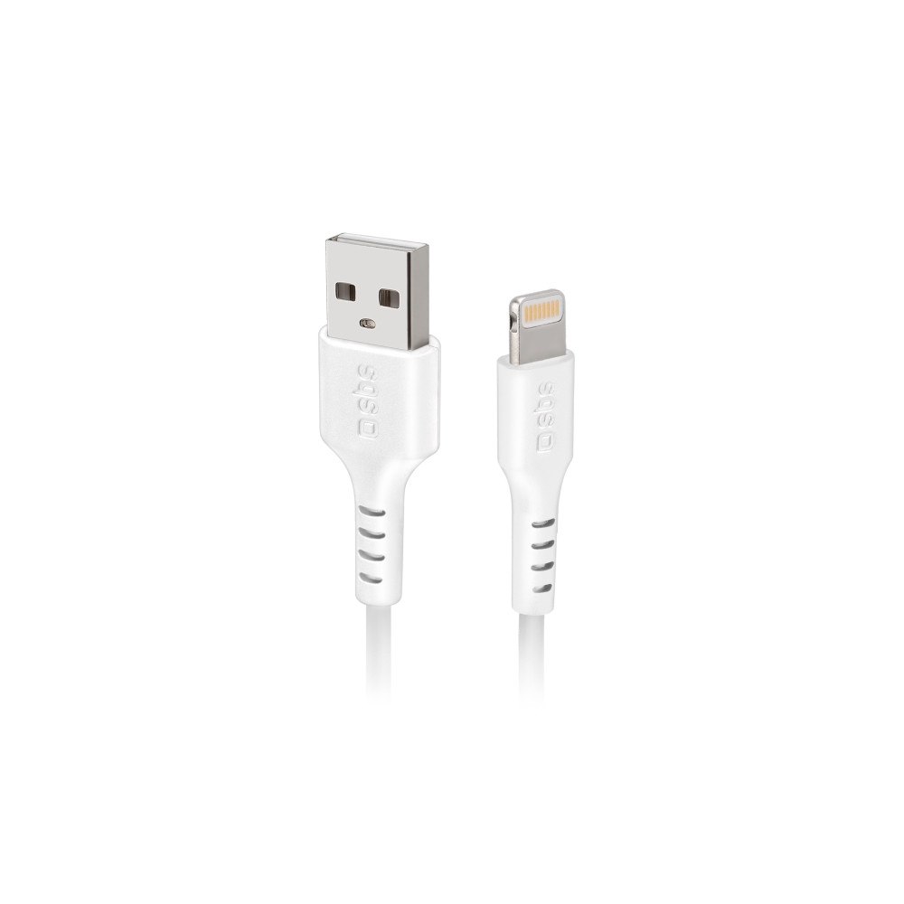 SBS SBS TECABLEUSBIP589W, 1 m, Lightning, USB A, Hankoppling, Ha...