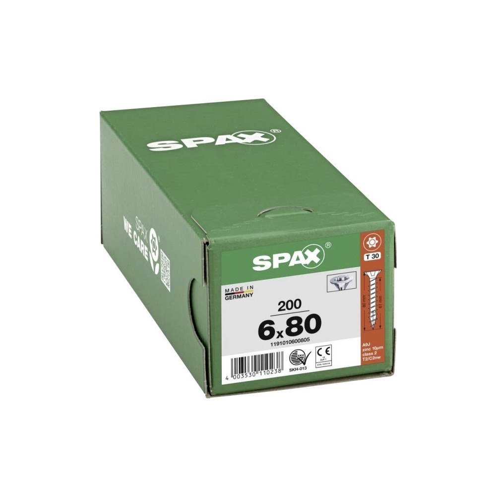 Spax SPAX 1191010600805 Träskruv 6 mm 80 mm T-STAR Plus Stål WIRO...