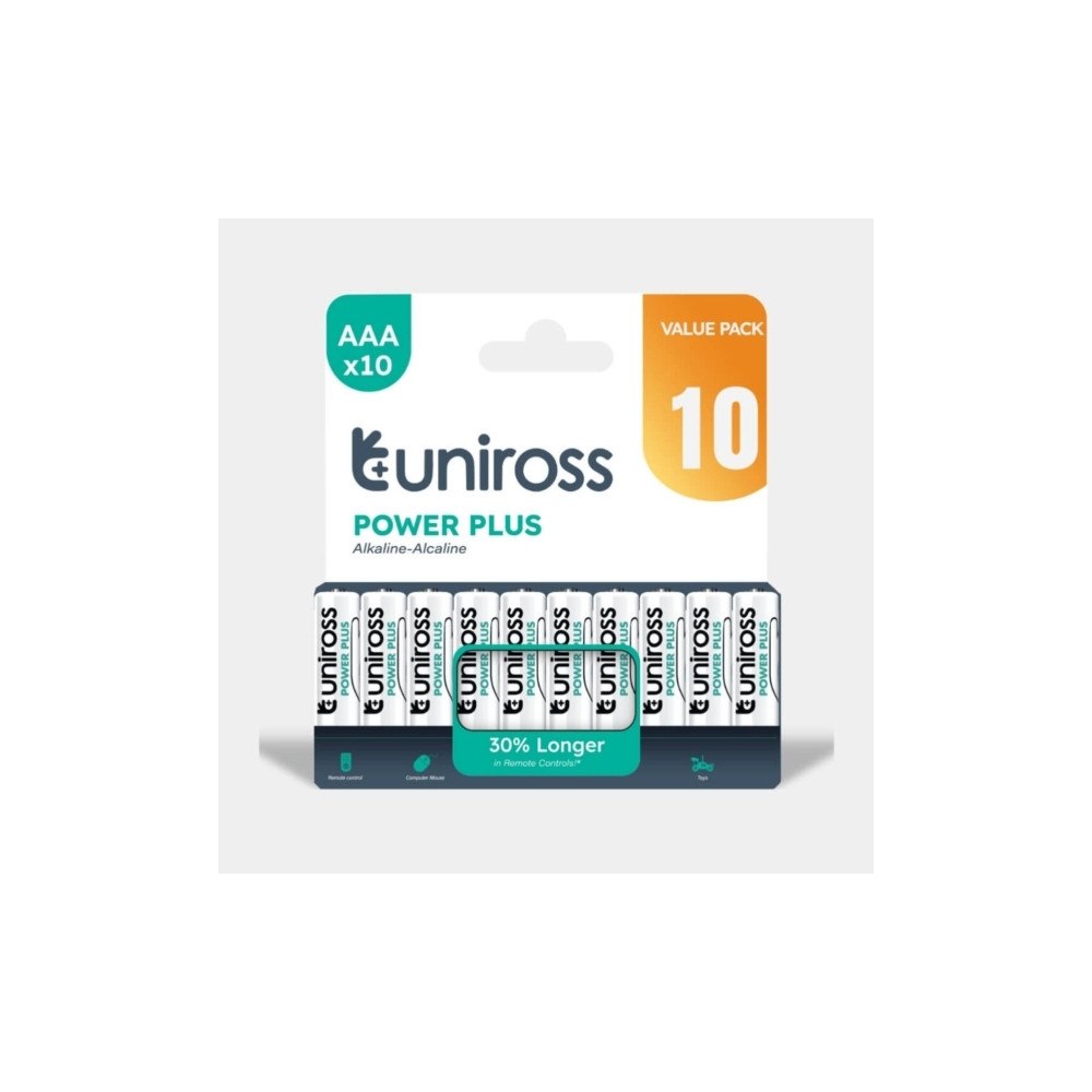 Uniross Batteries Uniross Power Plus AAA / LR3 Standardbatterier 1100mAh, 10 s...
