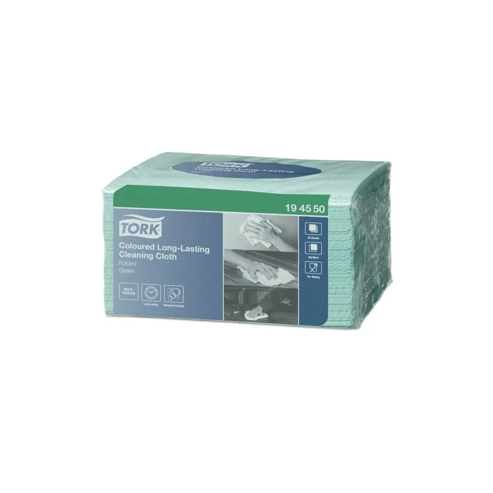 TORK Rengöringsduk Tork® W8, 194550, allround, grön, förpackning...