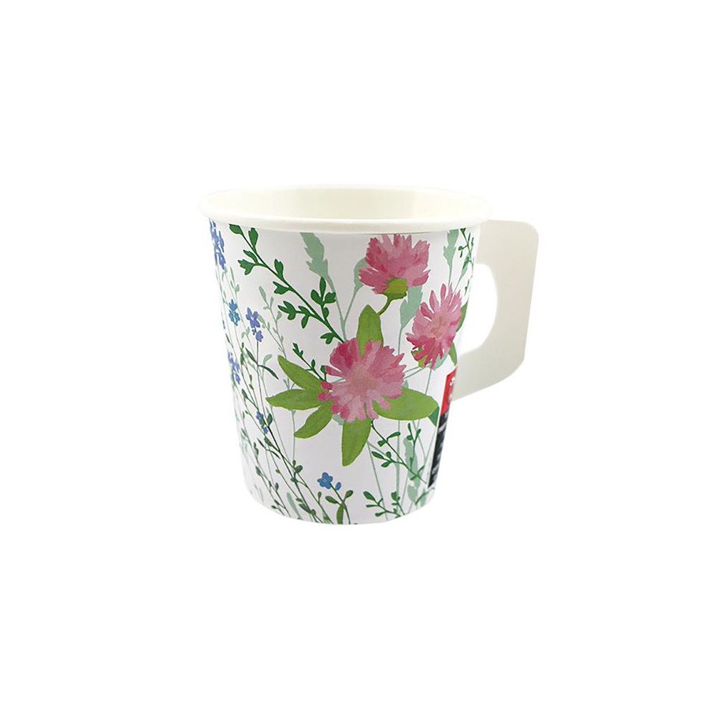 HUHTAMAKI Pappersbägare Flora handtag 17,5cl 80/fp