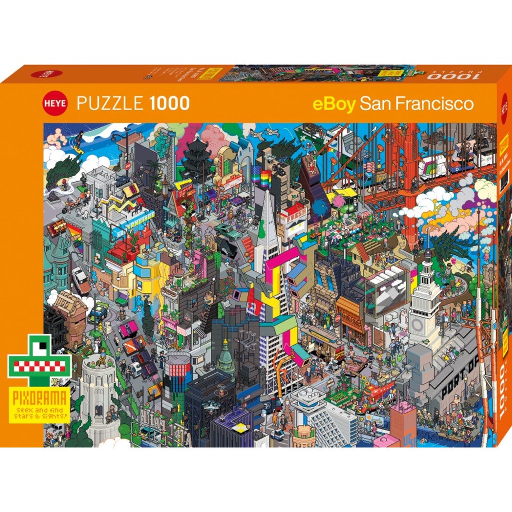 HEYE Pixorama, San Francisco Quest, Pussel, 1000 bitar, Heye