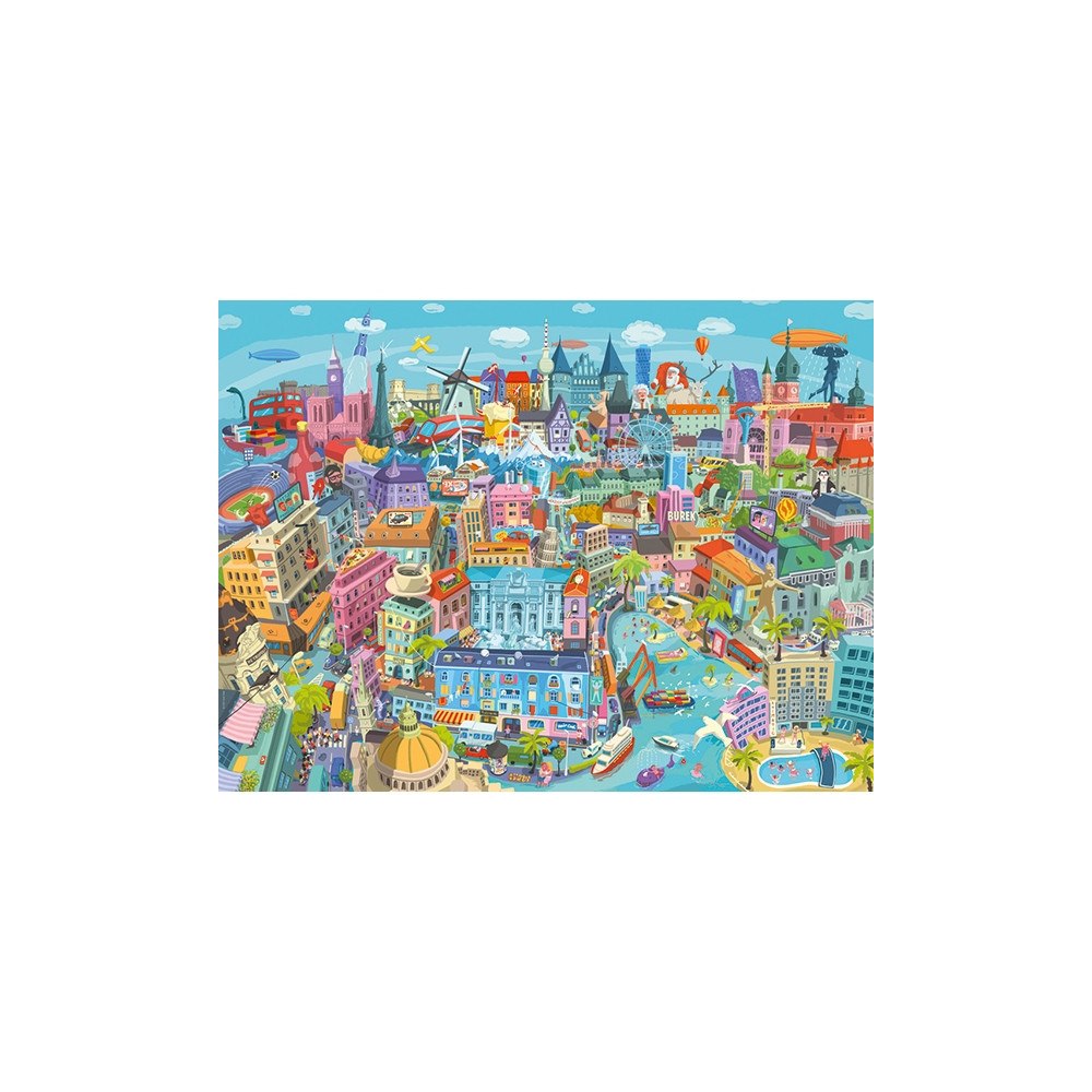 HEYE Triangular, Good Old Europé, Pussel, 1500 bitar, Heye