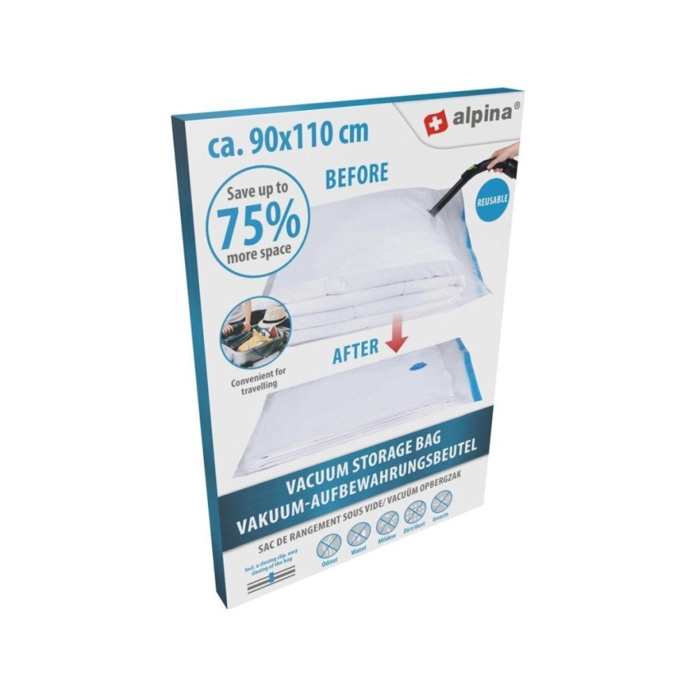 Alpina Sport Alpina Vakuumpåse för förvaring av kläder, sängkläder 90x110...