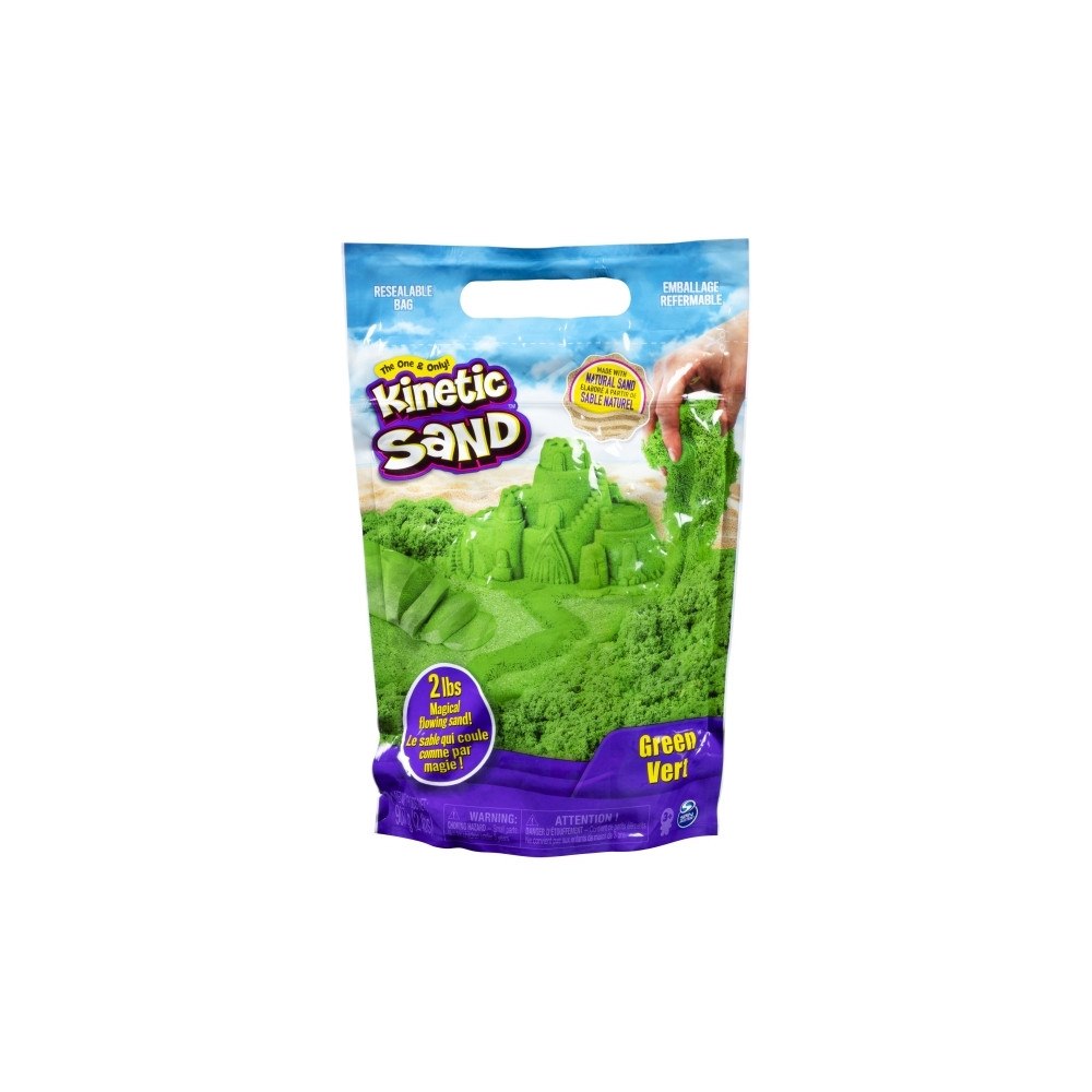 Spin Master Kinetic Sand KNS RFL 2lb Colour Green GML, Magisk sand för b...