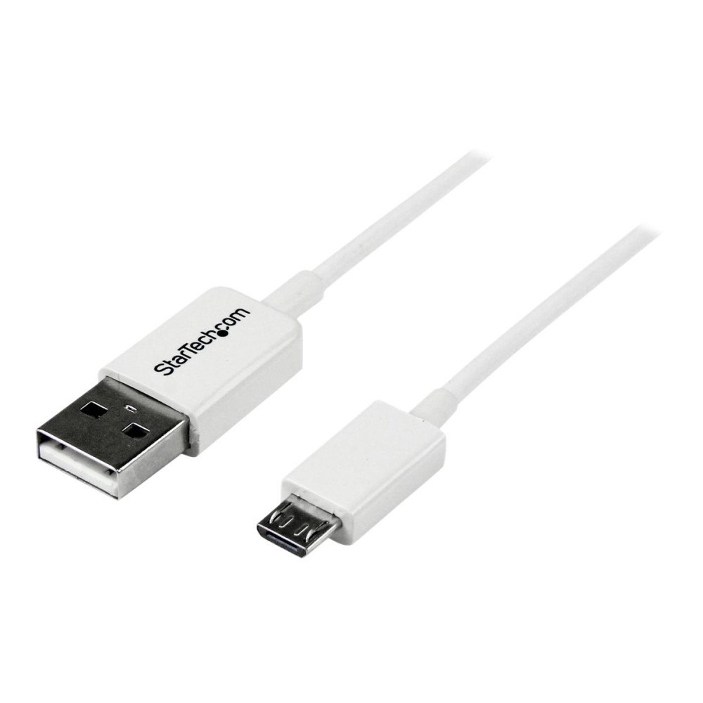 StarTech.com StarTech.com 0.5m White Micro USB Cable Cord - A to Micro B - Micro USB Charging Data Cable - USB 2.0 - 1x USB A Male, 1...
