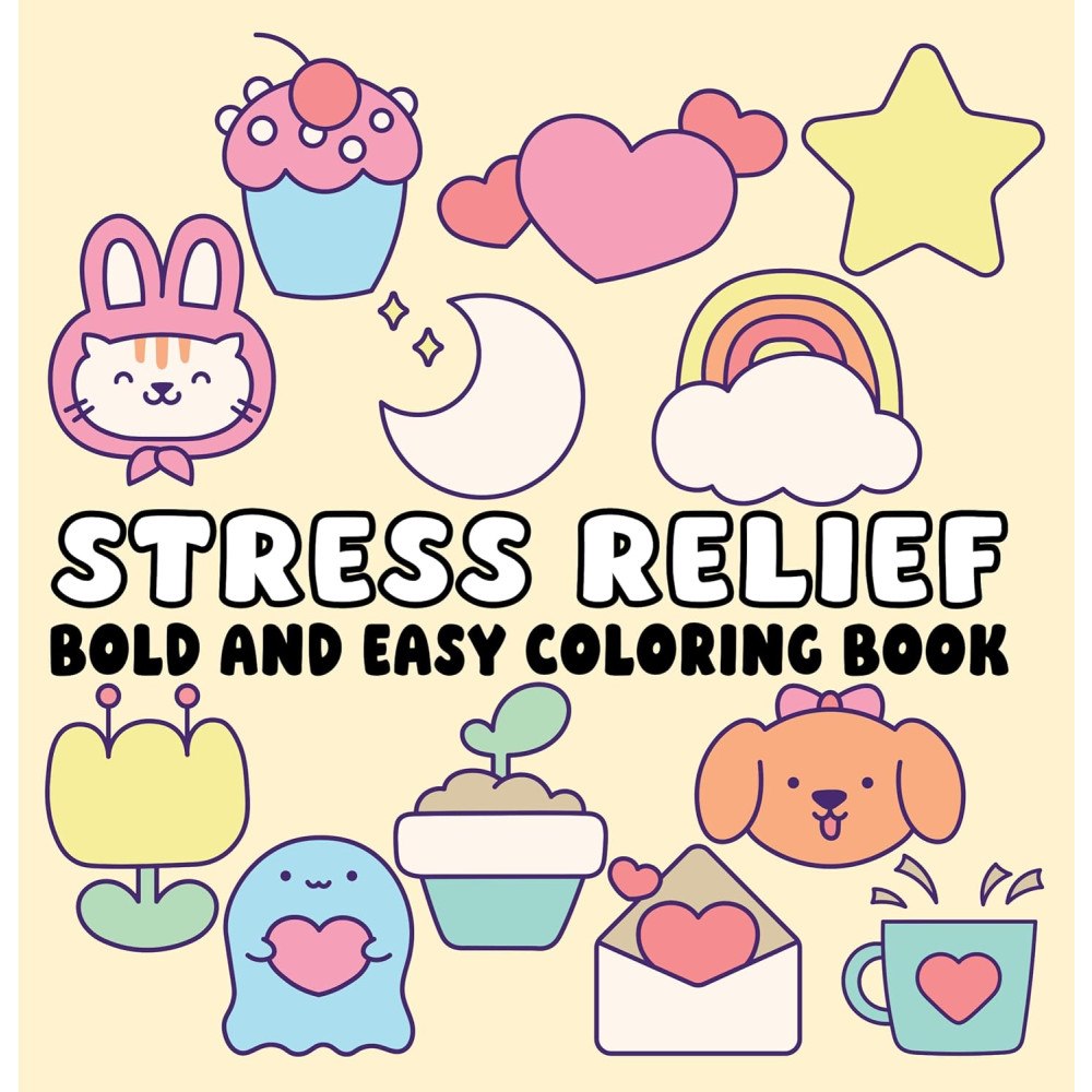 Page Publications Stress Relief Bold and Easy Coloring Book (häftad, eng)