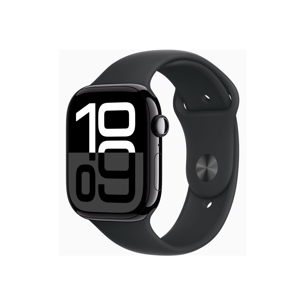 Apple Apple Watch Series 10 (GPS + Cellular) - jet black aluminium - smart klocka med sportband - svart - 64 GB