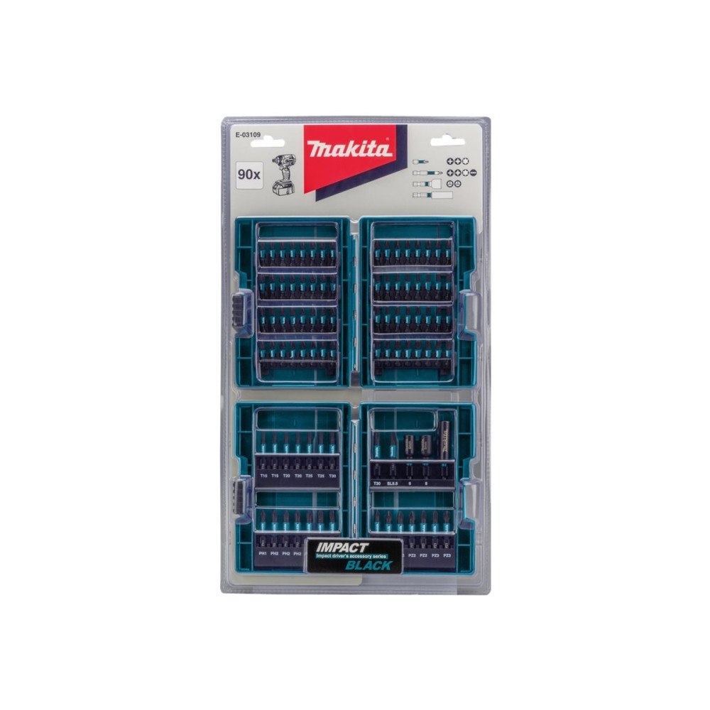 Makita Makita Impact Black bitsats för slagskruvdragare - 90 delar