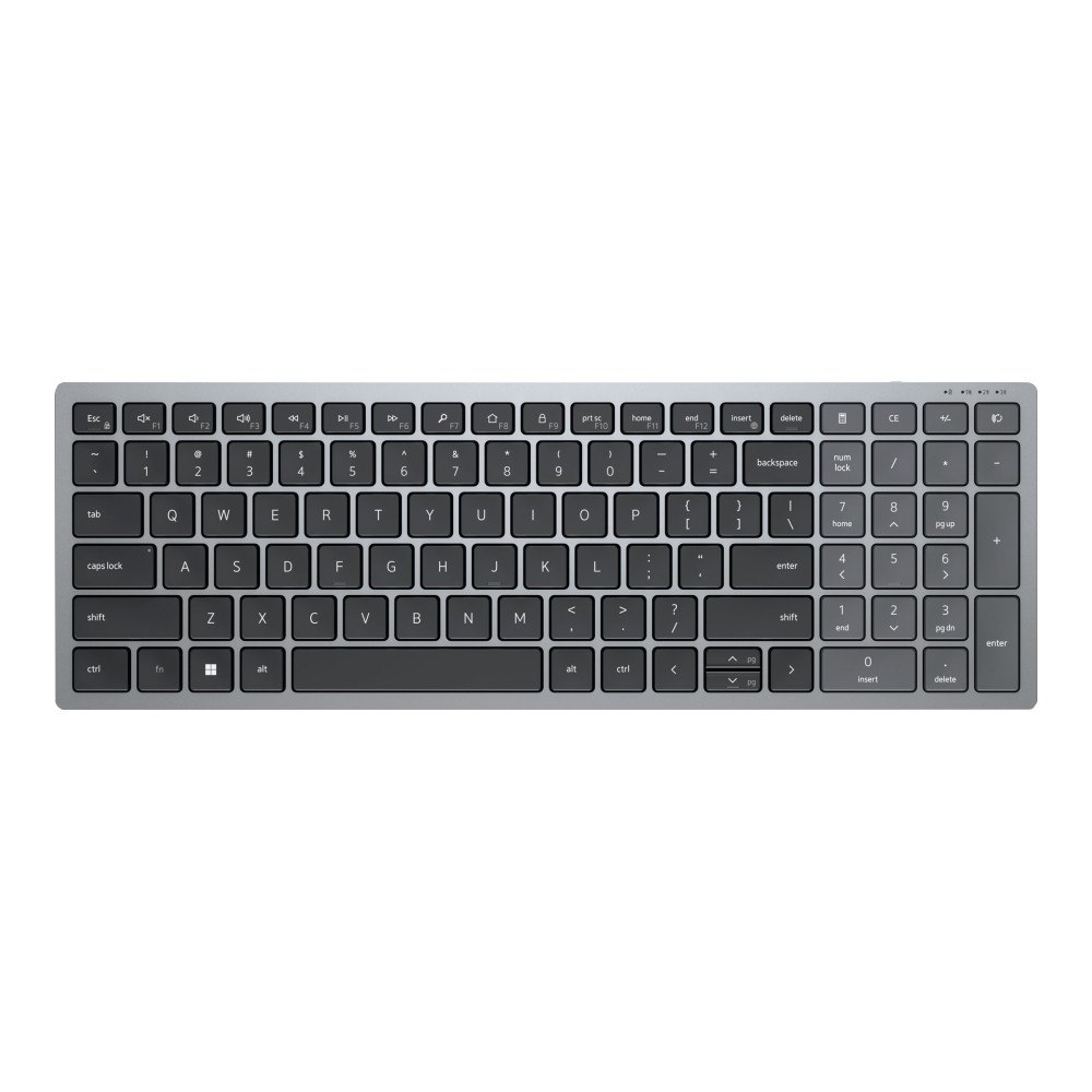 DELL Dell KB740 - tangentbord - kompakt, flera enheter - QWERTZ - tysk - Titan gray Inmatningsenhet