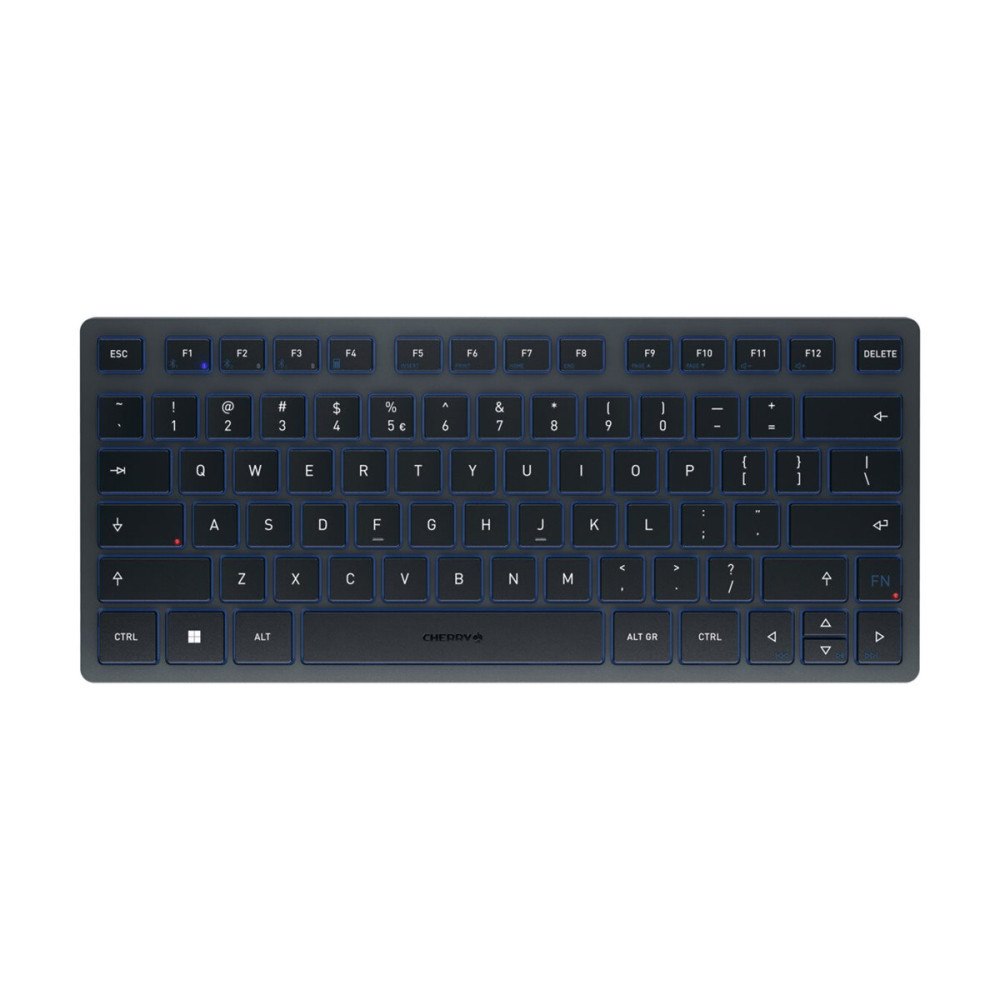 CHERRY CHERRY KW 7100 MINI BT - tangentbord - QWERTY - europeiska - slate blue Inmatningsenhet