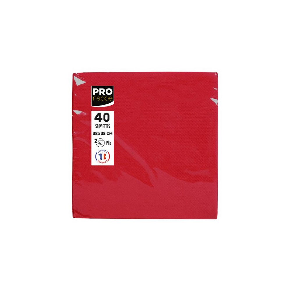 PRONAPPE Servett PRONAPPE 38x38cm röd 40/fp