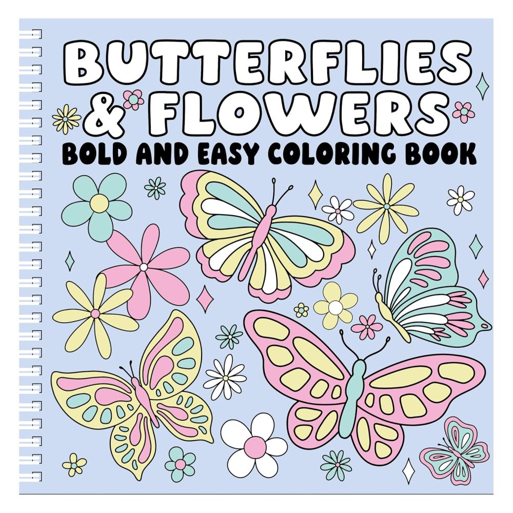 Page Publications Butterflies And Flowers Bold and Easy Coloring Book (häftad, eng)