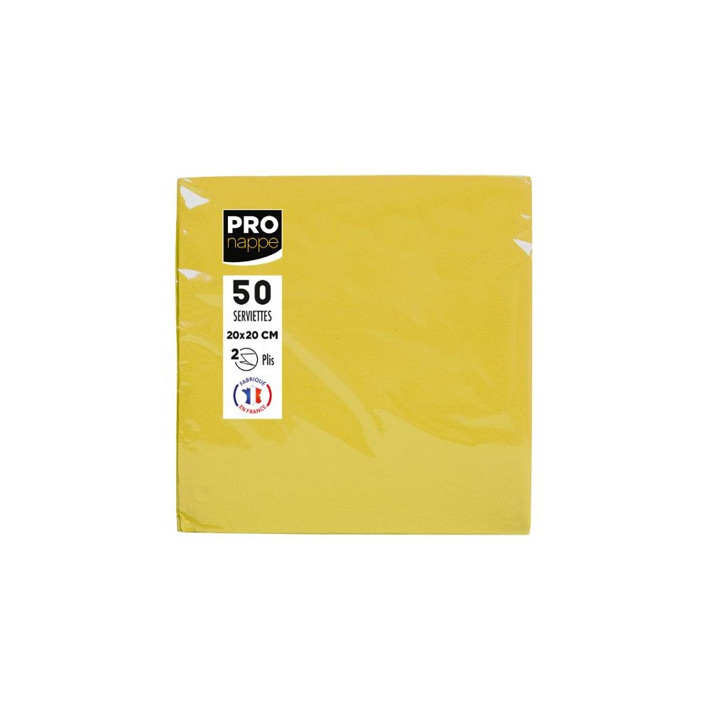 PRONAPPE Servett PRONAPPE 20x20cm gul 50/fp