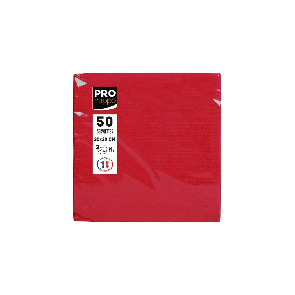 PRONAPPE Servetter PRONAPPE 20x20cm röd 50/fp