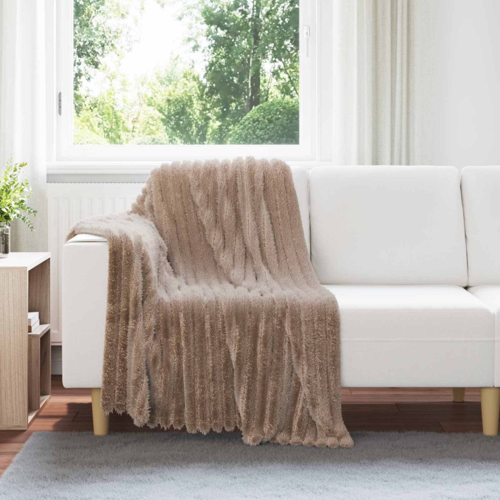 vidaXL Kastfilt Kamel 150 x 130 cm Fleece