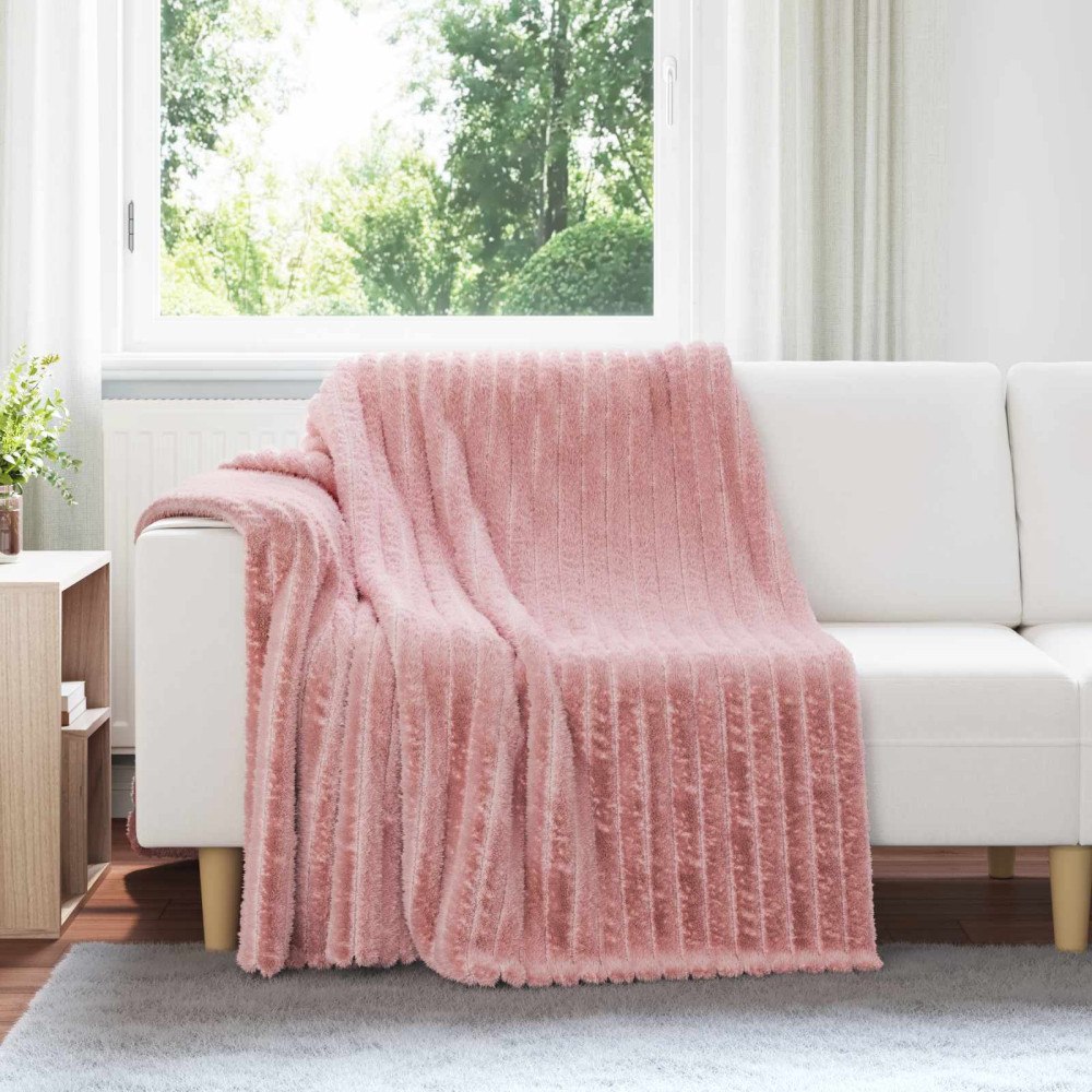 vidaXL Kastfilt Rosa 200 x 150 cm Fleece
