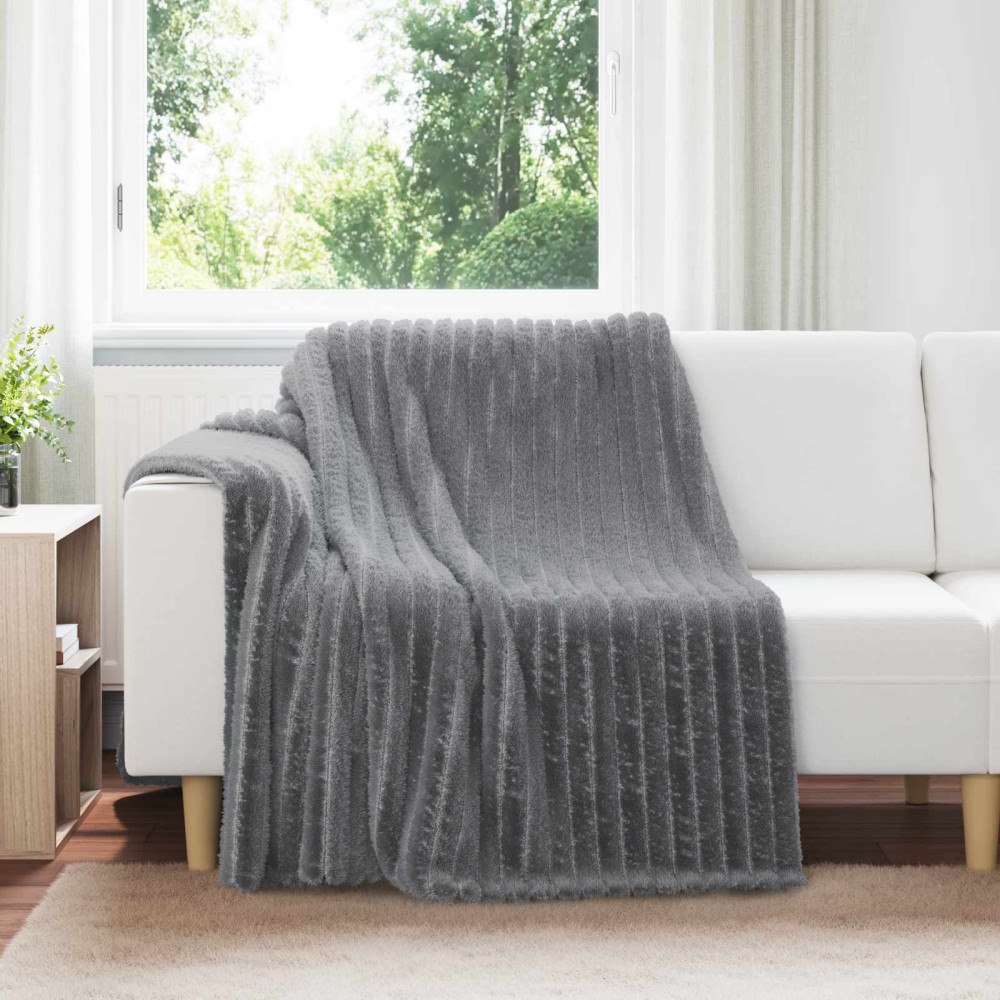vidaXL Filtar 6 pcs Mörkgrå 200 x 150 cm Fleece