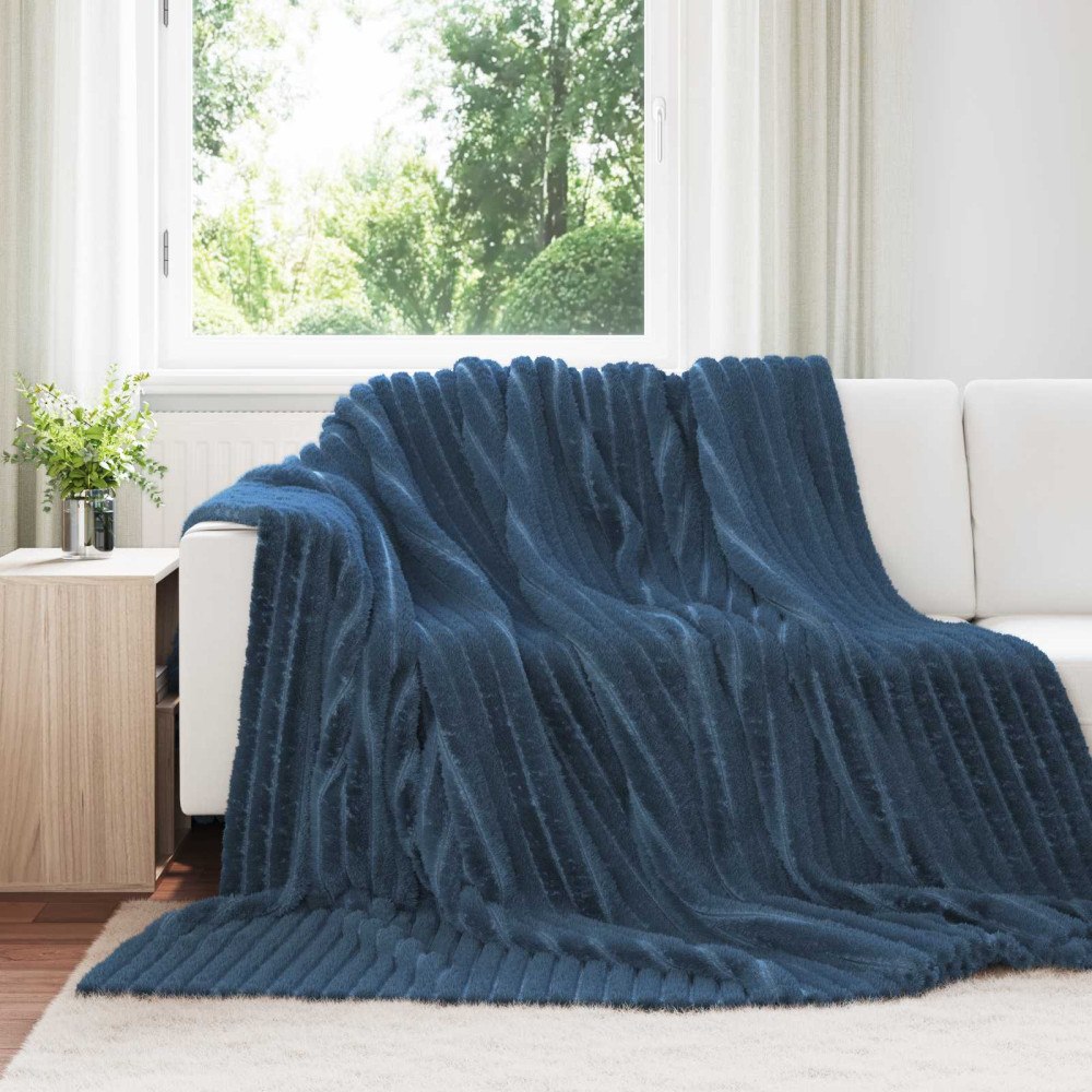 vidaXL Filtar 6 pcs Mörkblå 270 x 240 cm Fleece