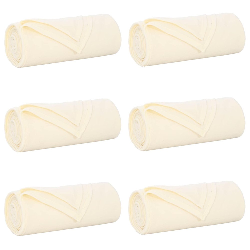 vidaXL Filtar 6 pcs Kräm 200 x 150 cm Fleece