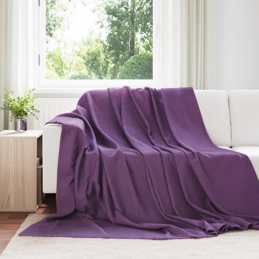 vidaXL Filtar 6 pcs Lila 270 x 240 cm Fleece