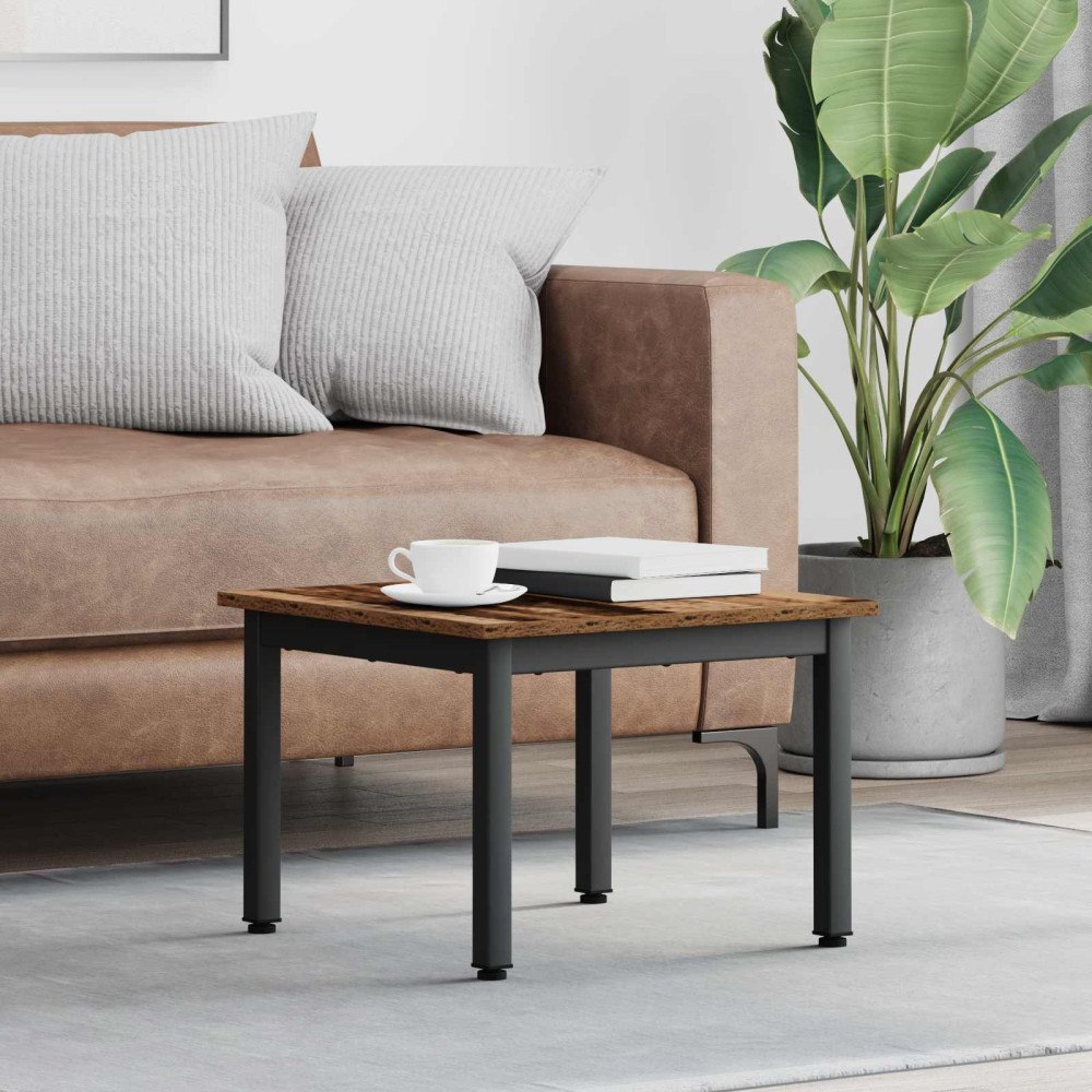 vidaXL Kaffeebord Gammalt trä 50 x 50 x 36 cm Konstruerat trä