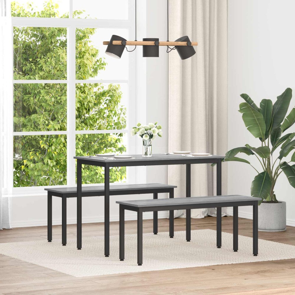 vidaXL bänk Grå Sonoma 110 x 35 x 45 cm Konstruerat trä