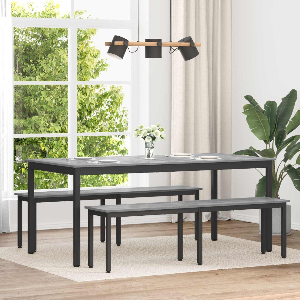 vidaXL bänk Grå Sonoma 160 x 35 x 45 cm Konstruerat trä