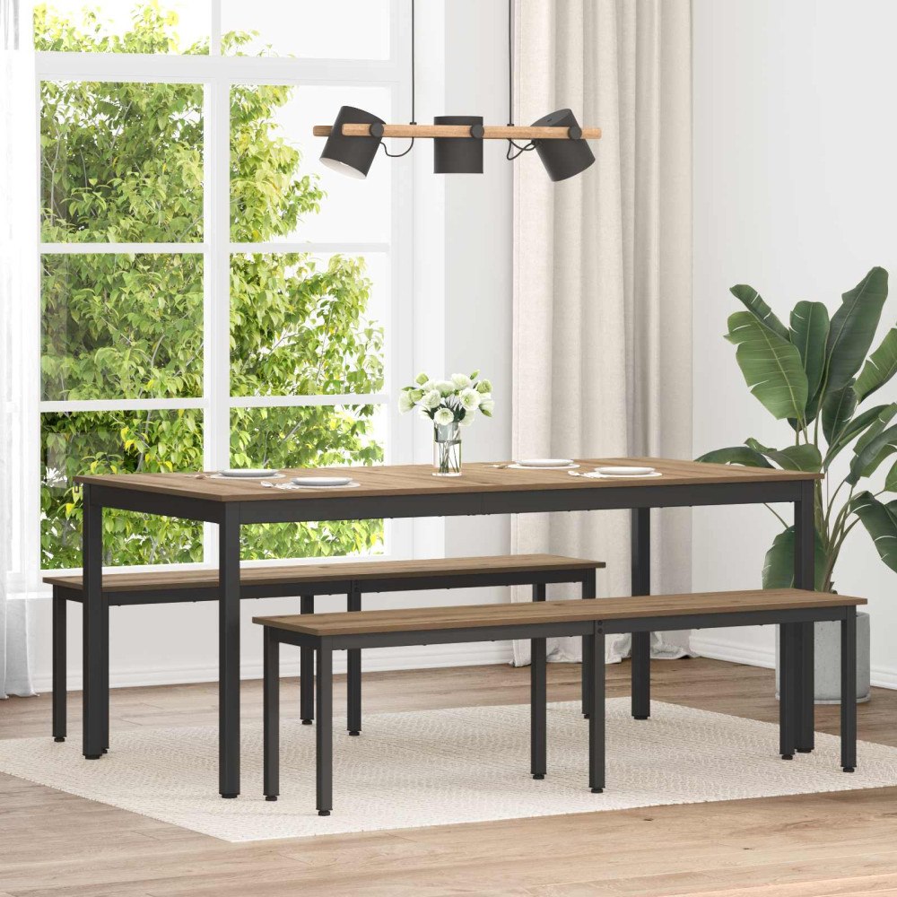 vidaXL bänk Artisan Ek 160 x 35 x 45 cm Konstruerat trä