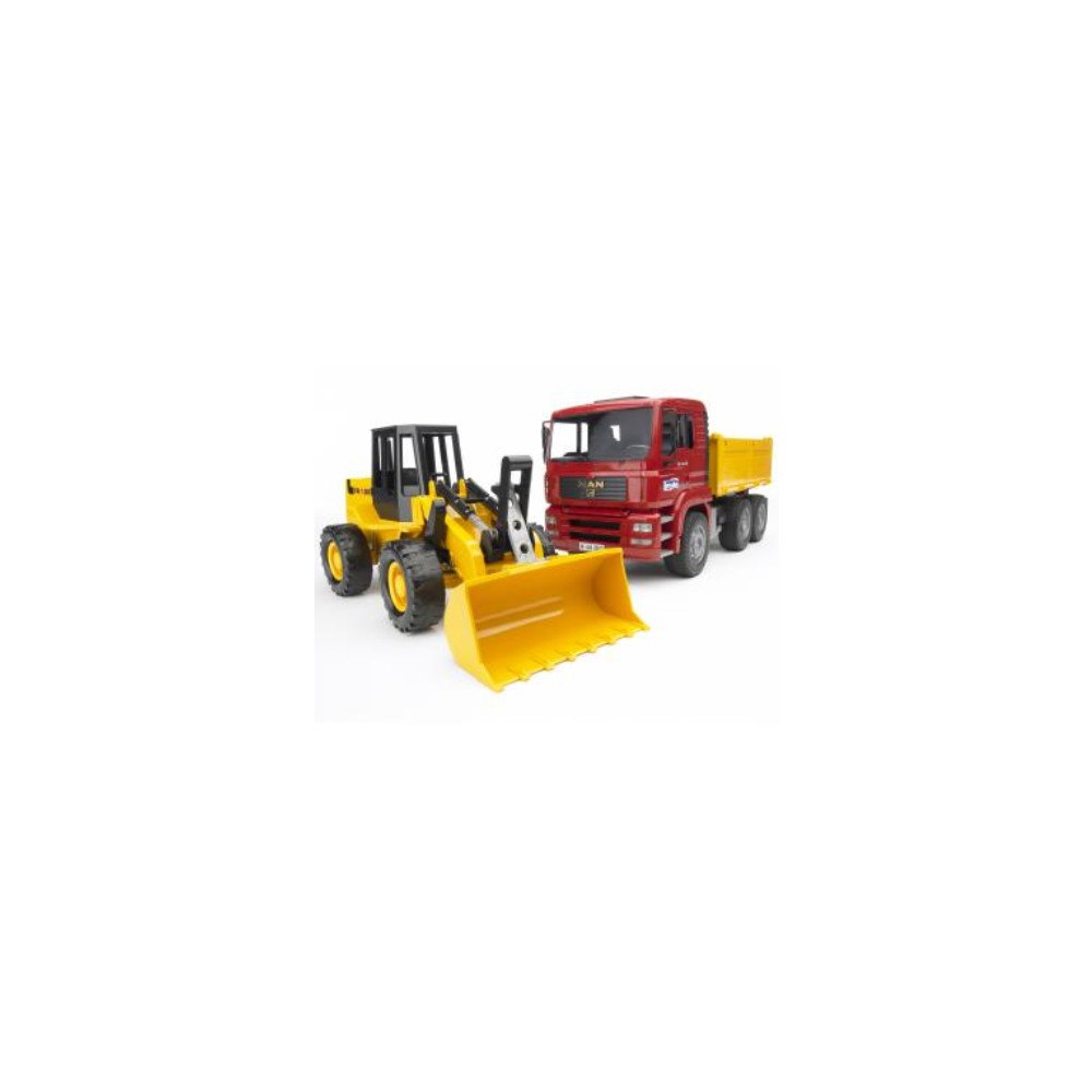 Bruder Bruder MAN TGA construction truck and FR 130 articulated roa...