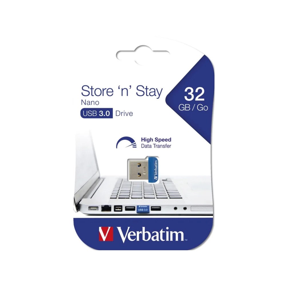 VERBATIM Verbatim Store 'n' Stay NANO - USB flash-enhet - 32 GB