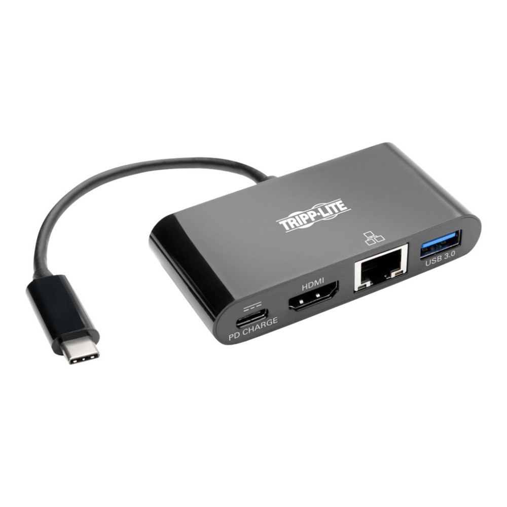 Eaton Corporation Eaton Tripp Lite Series USB C to HDMI Multiport Video Adapter Converter w/ USB-A Hub, USB-C PD Charging Port & Gigabit E...