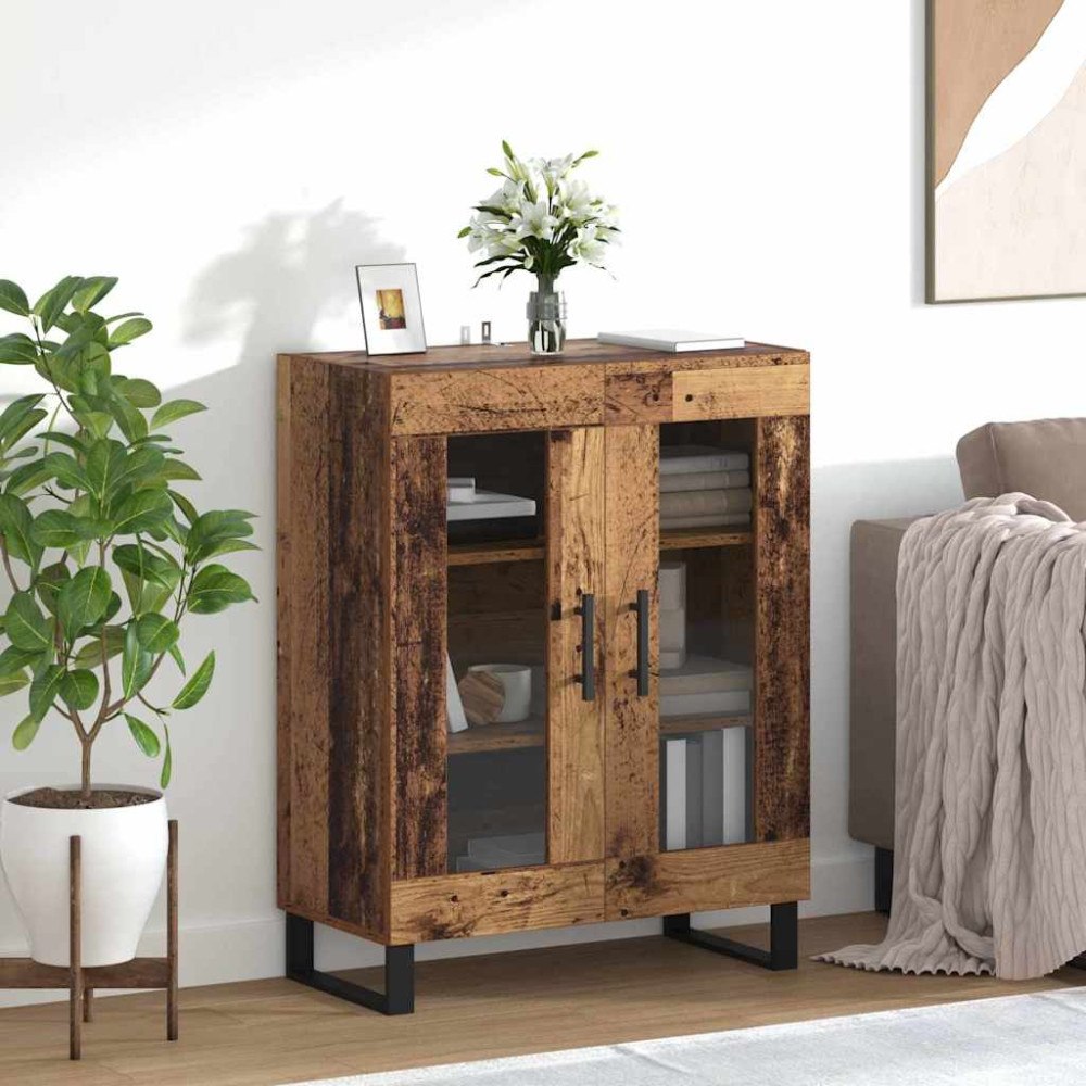vidaXL Sideboard Gammalt trä 69,5 x 34 x 90 cm Konstruerat trä
