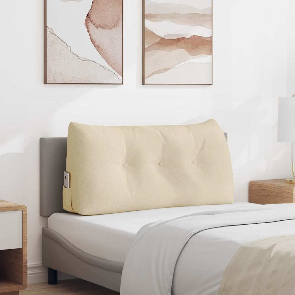 vidaXL Ryggkudde Kräm 100 x 24 x 50 cm tyg