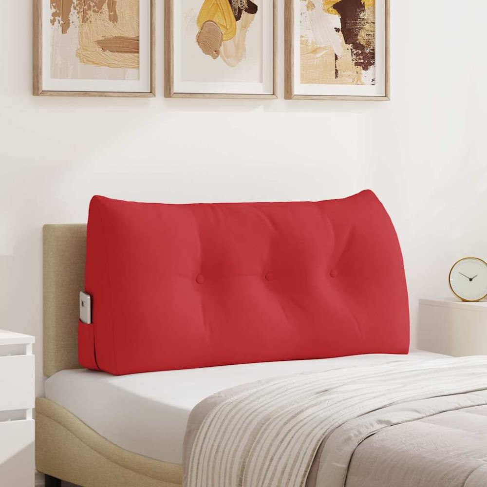 vidaXL Ryggkudde Röd 100 x 24 x 50 cm tyg