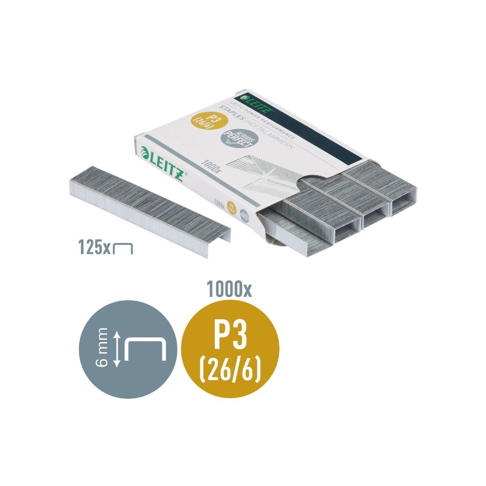 LEITZ Leitz 26/6 - häftklamrar (paket om 1000)