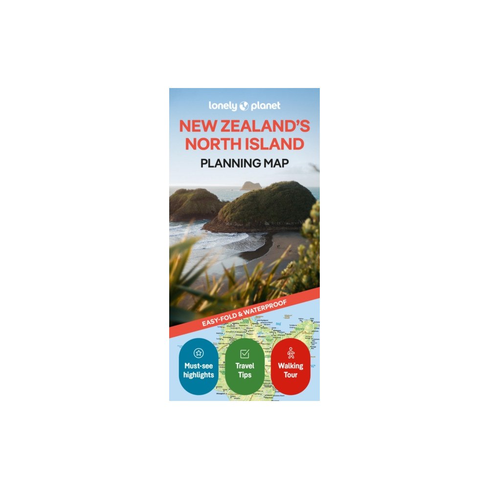 Lonely Planet Global Limited Lonely Planet New Zealand's North Island Planning Map
