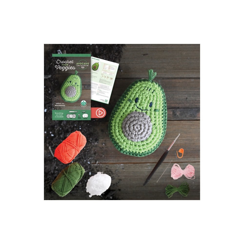 Schiffer Publishing Ltd Crochet Your Veggies Amigurumi Kit Avocado (bok, eng)