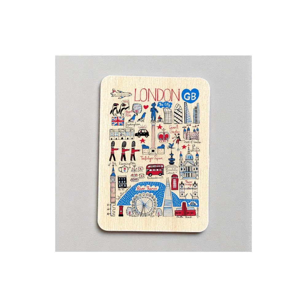 The Sugar Shed Julia Gash Wooden Magnet - London