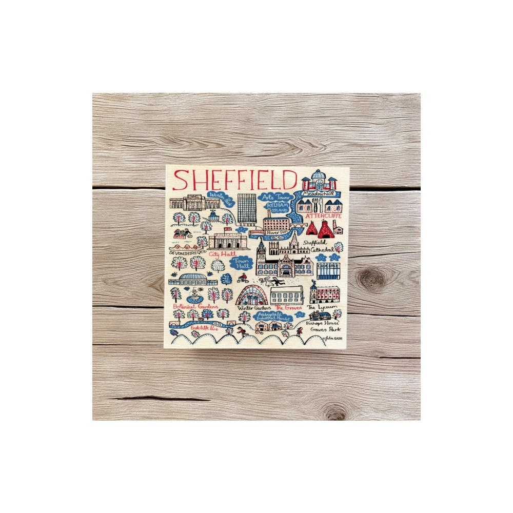 The Sugar Shed Julia Gash Wooden Coaster - Sheffield