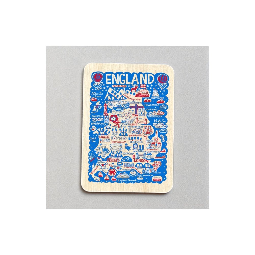 The Sugar Shed Julia Gash Wooden Magnet - England