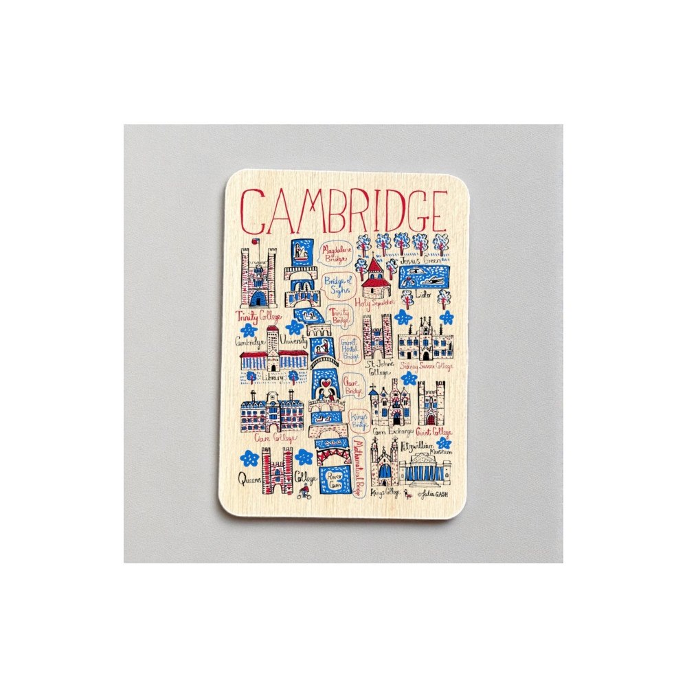 The Sugar Shed Julia Gash Wooden Magnet - Cambridge