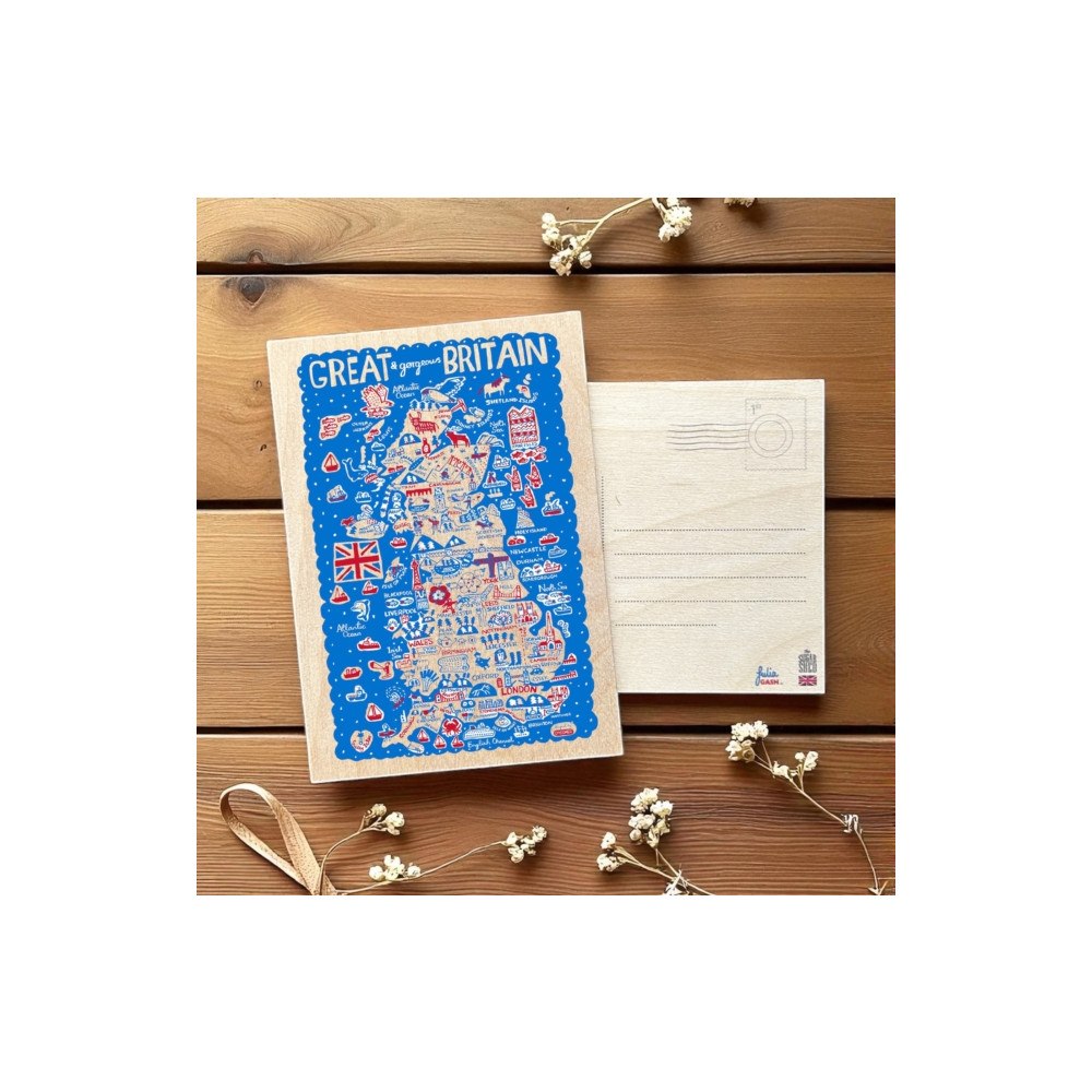 The Sugar Shed Julia Gash Wooden Postcard - Great Britain