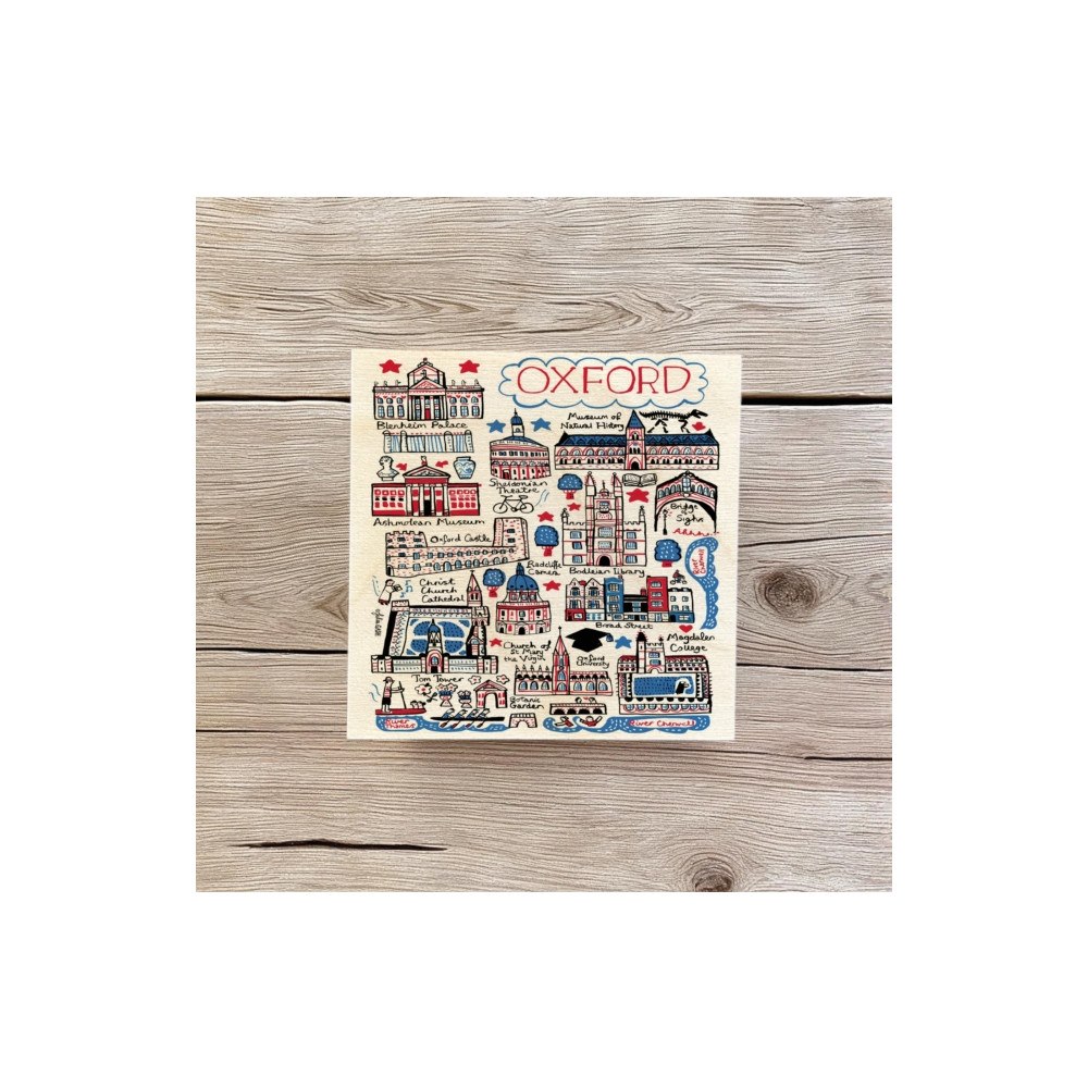 The Sugar Shed Julia Gash Wooden Coaster - Oxford