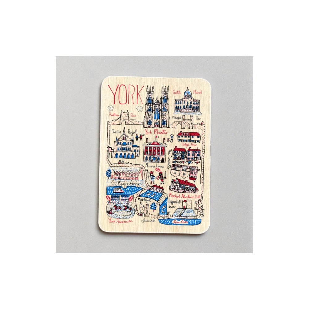 The Sugar Shed Julia Gash Wooden Magnet - York