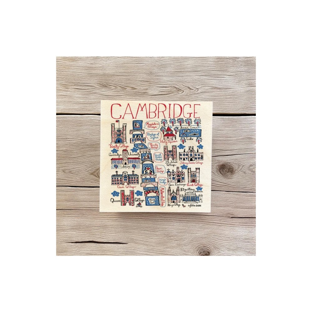 The Sugar Shed Julia Gash Wooden Coaster - Cambridge